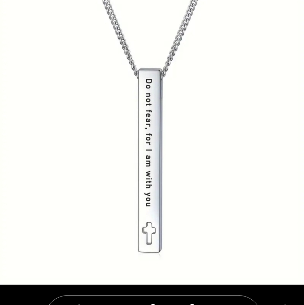 SCRIPTURE Bar NECKLACE Do Not Fear
